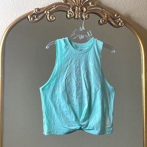 American Fighter Sleeveless Knot Front Cotton Top Size SP